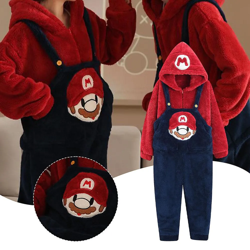 Cartoon Patterns Flannel Hoodie Cute Cartoon Design Pullover Top For Shopping