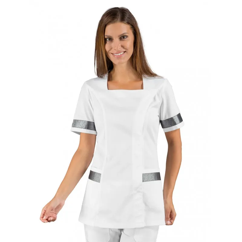 CASACA ABERDEEN BLANCA Y PLATA ISACCO  OUTLET TALLA L Y XL