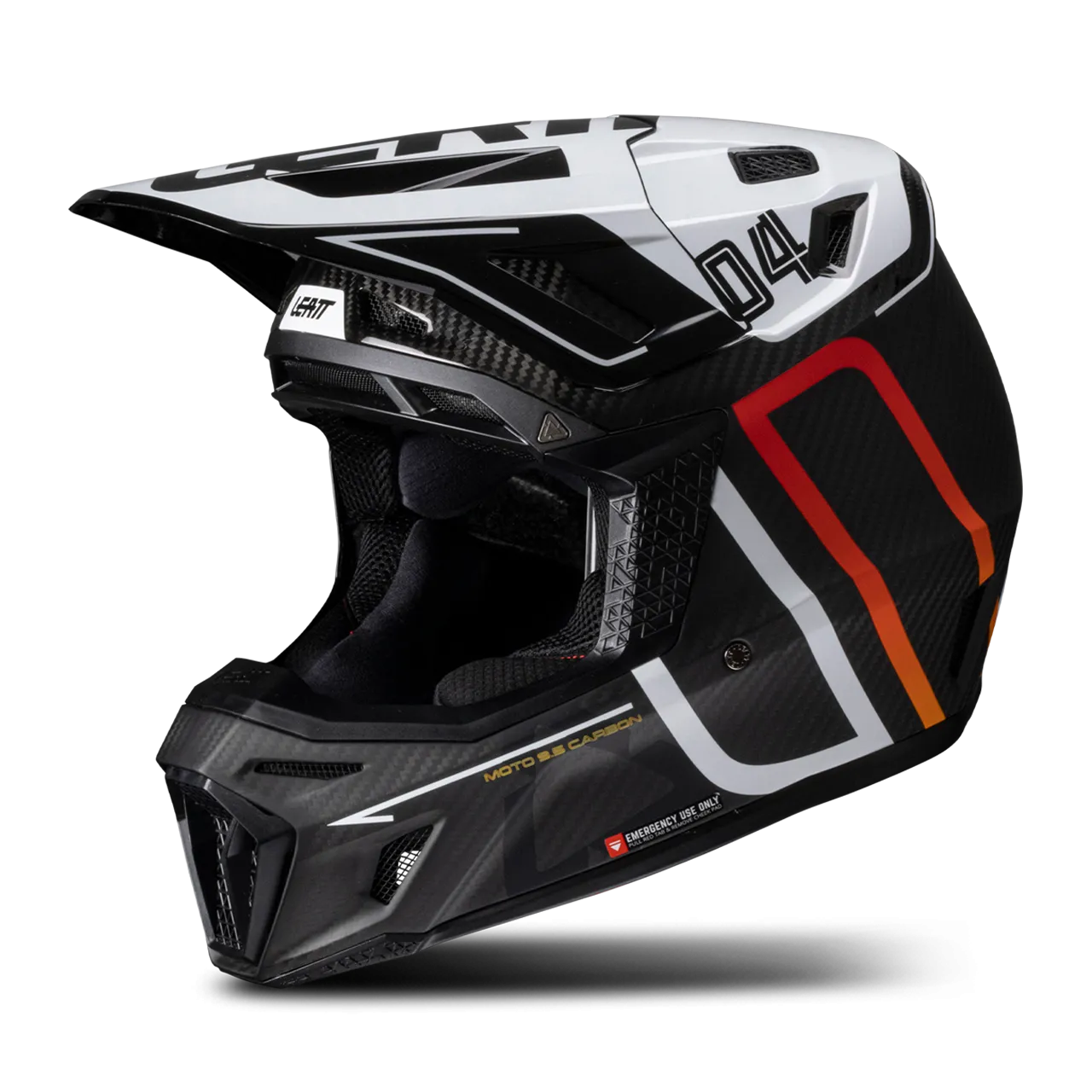 CASCO DE CROSS LEATT MOTO 9.5 CON GAFAS CARBONOBLANCO 