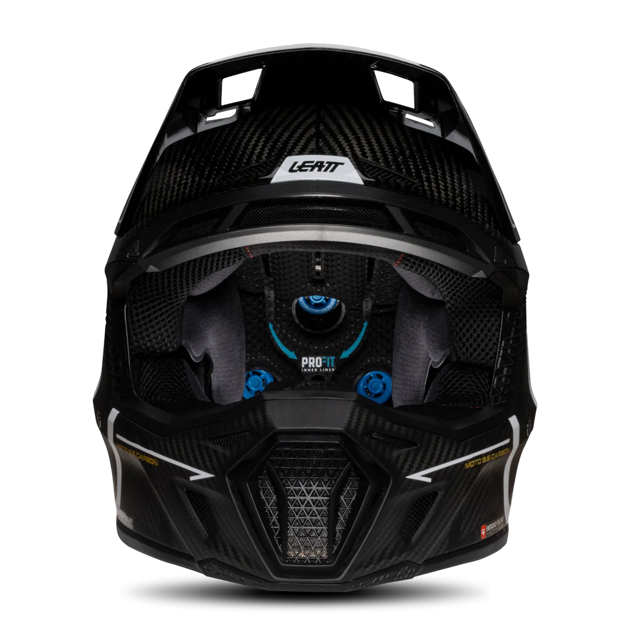CASCO DE CROSS LEATT MOTO 9.5 CON GAFAS CARBONOBLANCO 