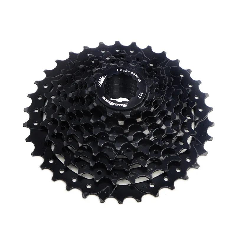 Cassette de Piones SUNRACE MTB CSM90 9P 11/34D Zinc Negro Cajita CSM90.9AV0.BS0.BXB