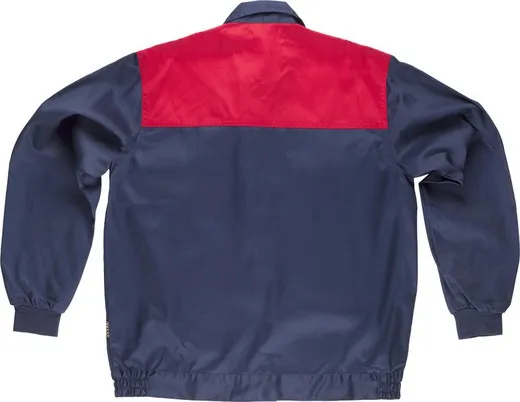 Cazadora Canesú combinado cremalleras de nylon Marino / Rojo