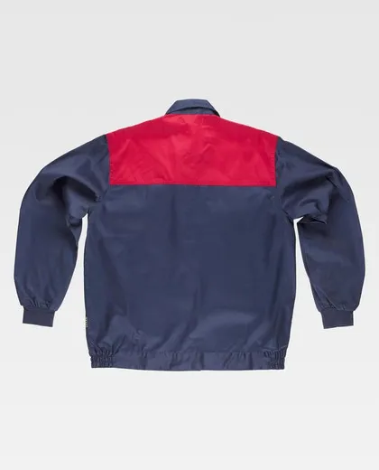 Cazadora Canesú combinado cremalleras de nylon Marino / Rojo