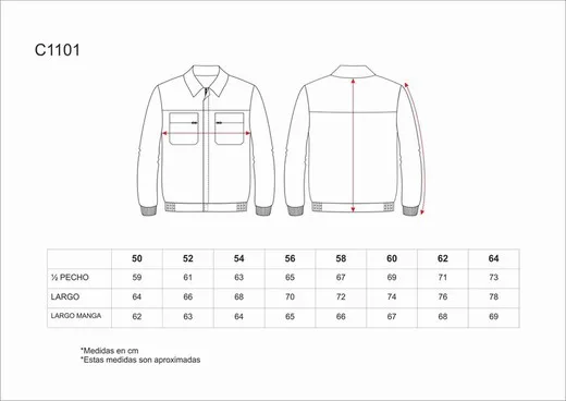 Cazadora Canesú combinado cremalleras de nylon Marino / Rojo
