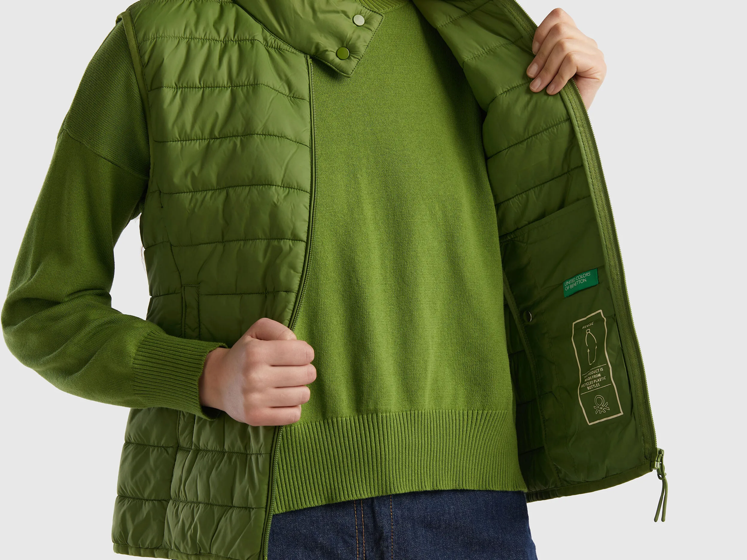 Chaleco acolchado con guata reciclada