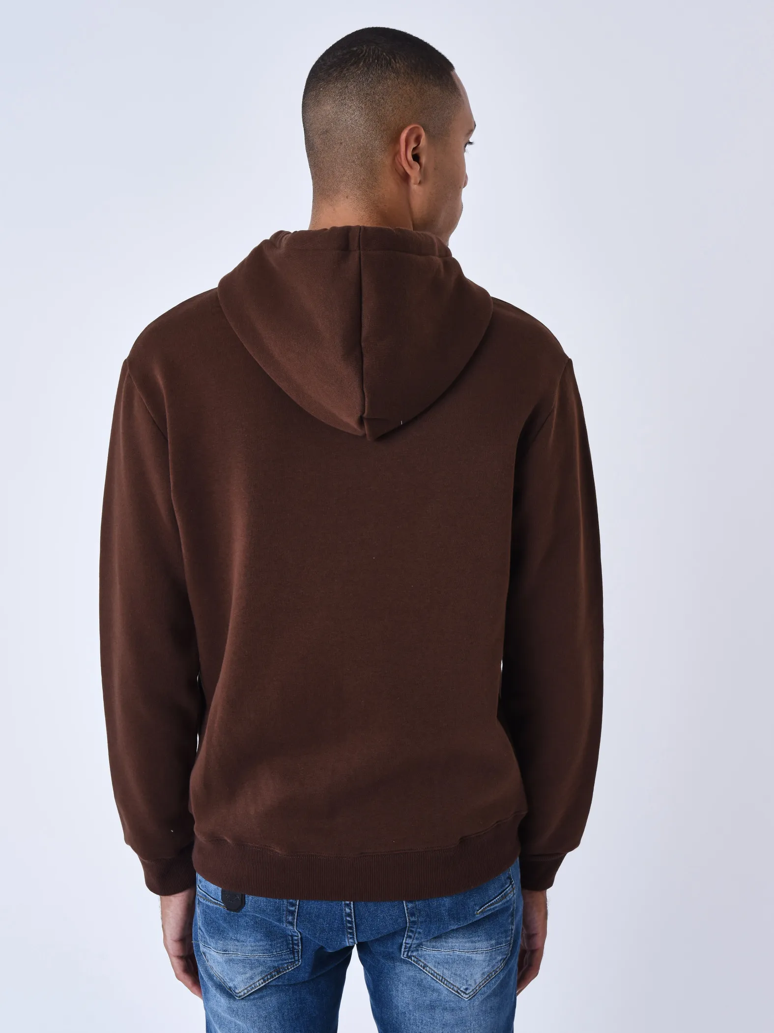 Chaqueta con cremallera y capucha Origin con bordado