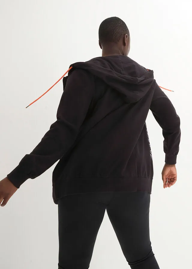 Chaqueta de chándal con capucha Negro estampado