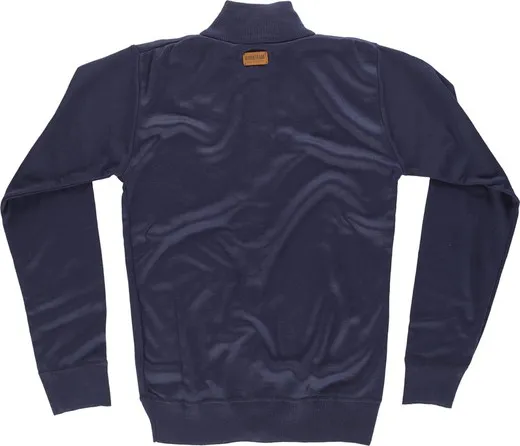 Chaqueta de punto fino con cierre de cremallera Marino