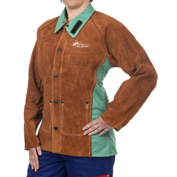 Chaqueta de soldadura para mujer WELDAS Lava Brown Arc Queen