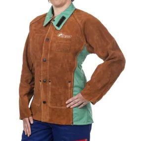 Chaqueta de soldadura para mujer WELDAS Lava Brown Arc Queen
