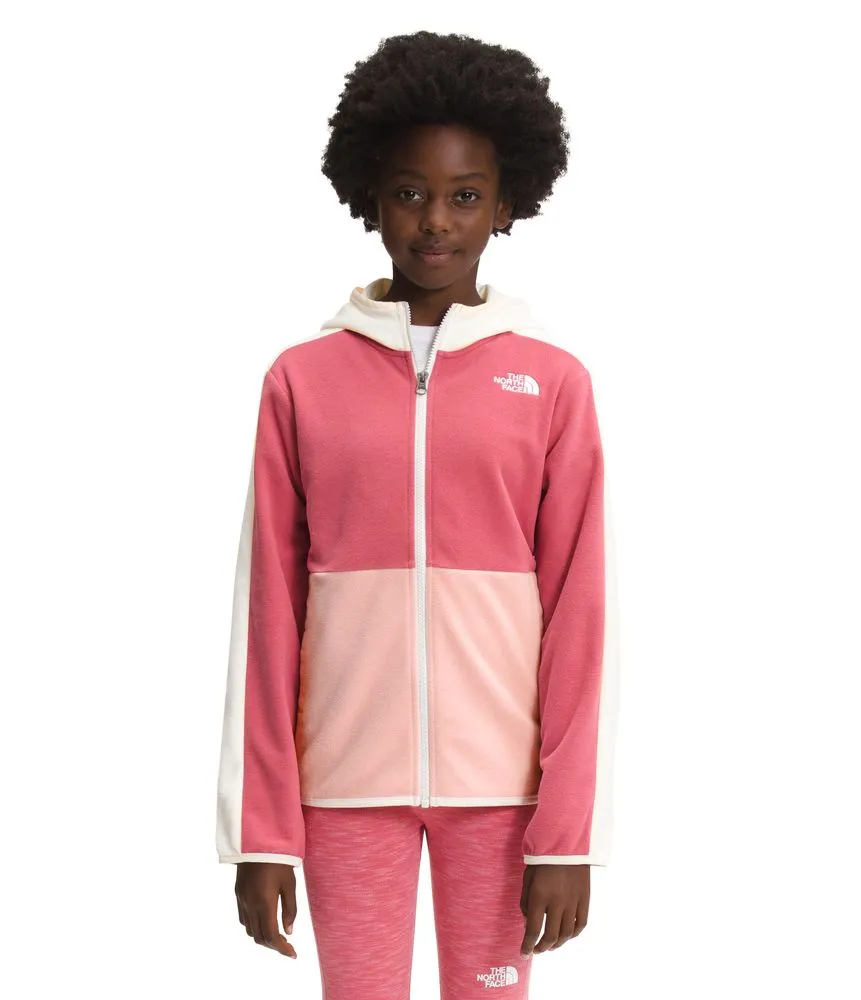 Chaqueta Glacier Full Zip Hoodie Polar Rosada Niña The North Face