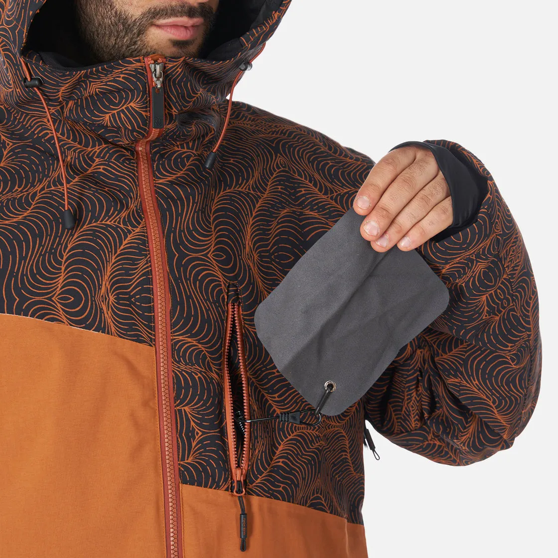 Chaqueta Hombre Yeti Print Terracota Haka Honu