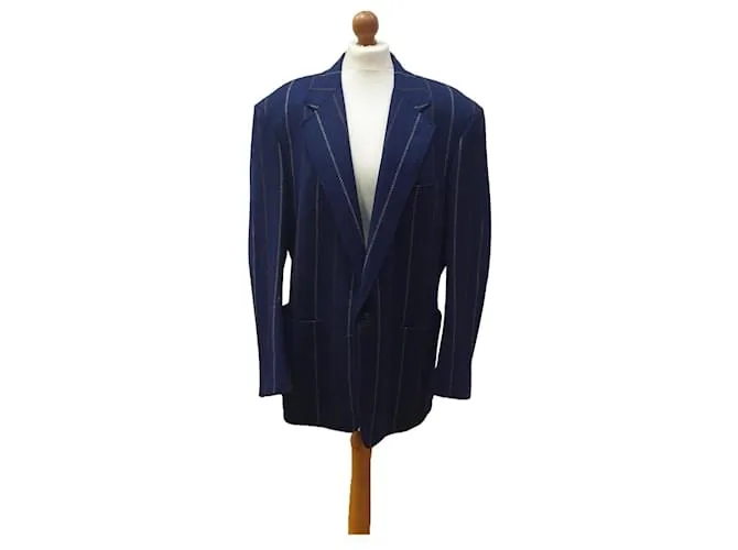 Chaqueta Trussardi vintage a rayas Azul 