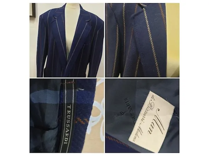 Chaqueta Trussardi vintage a rayas Azul 