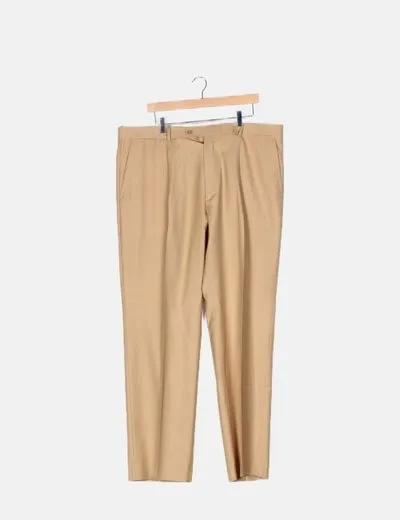 CHARLES DASTIER Conjunto blazer y pantalón beige básico