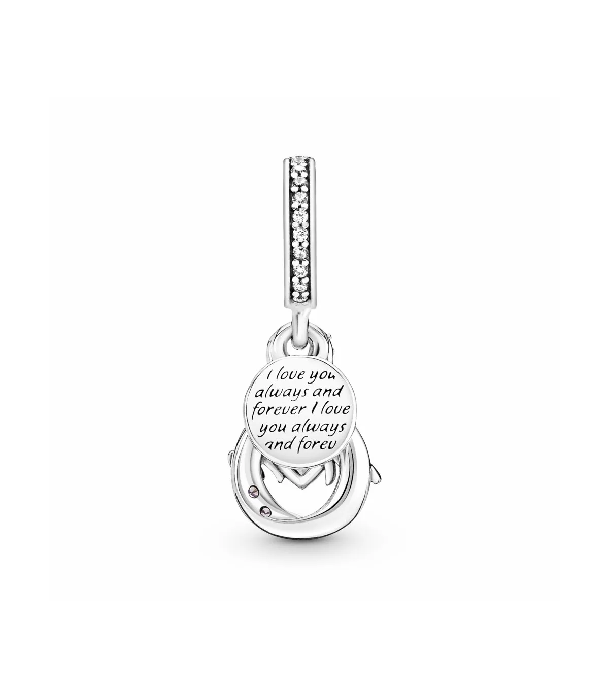 CHARM COLGANTE PANDORA DOBLE MAMá INFINITO PAVé  791468C01
