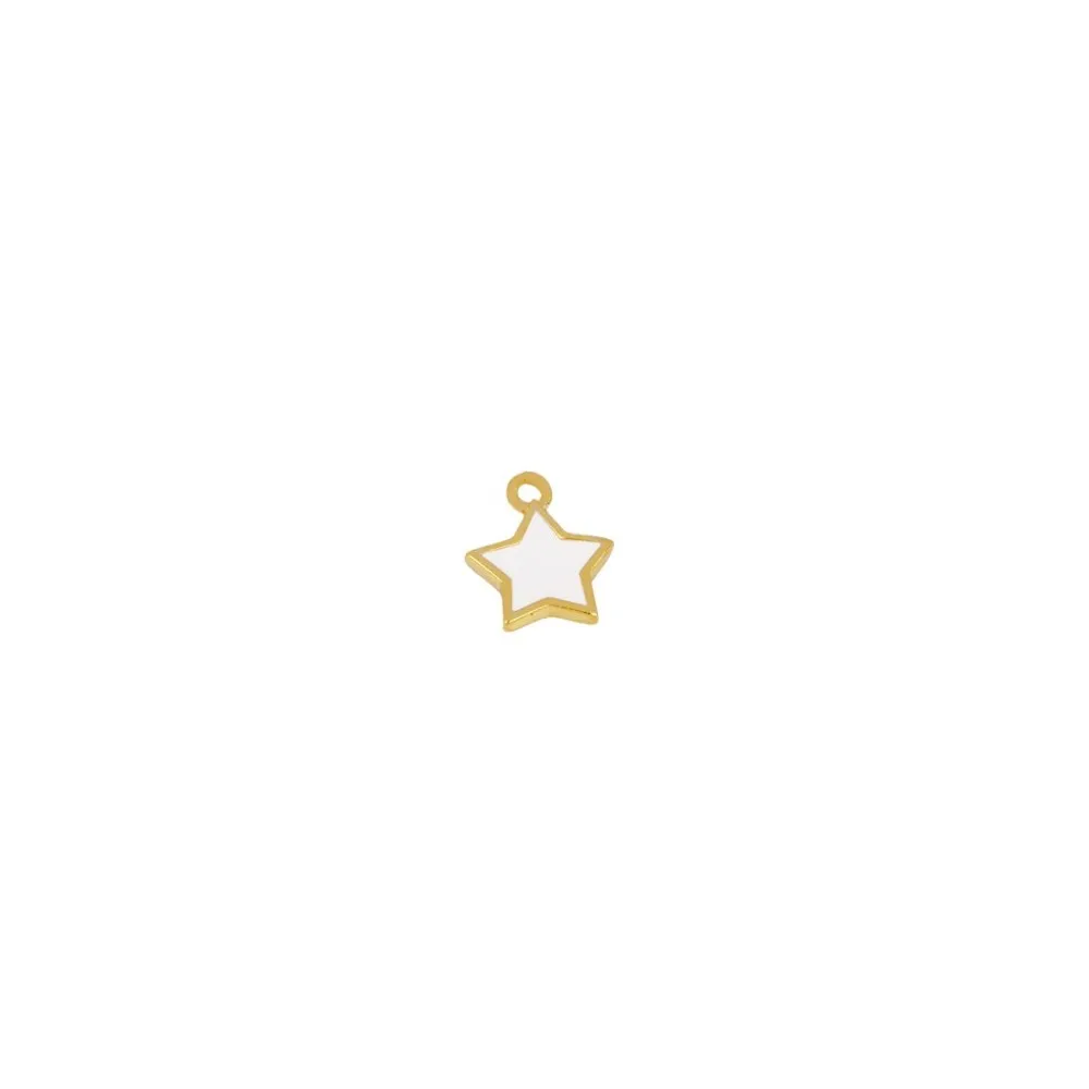 Charm Star Blanco Oro