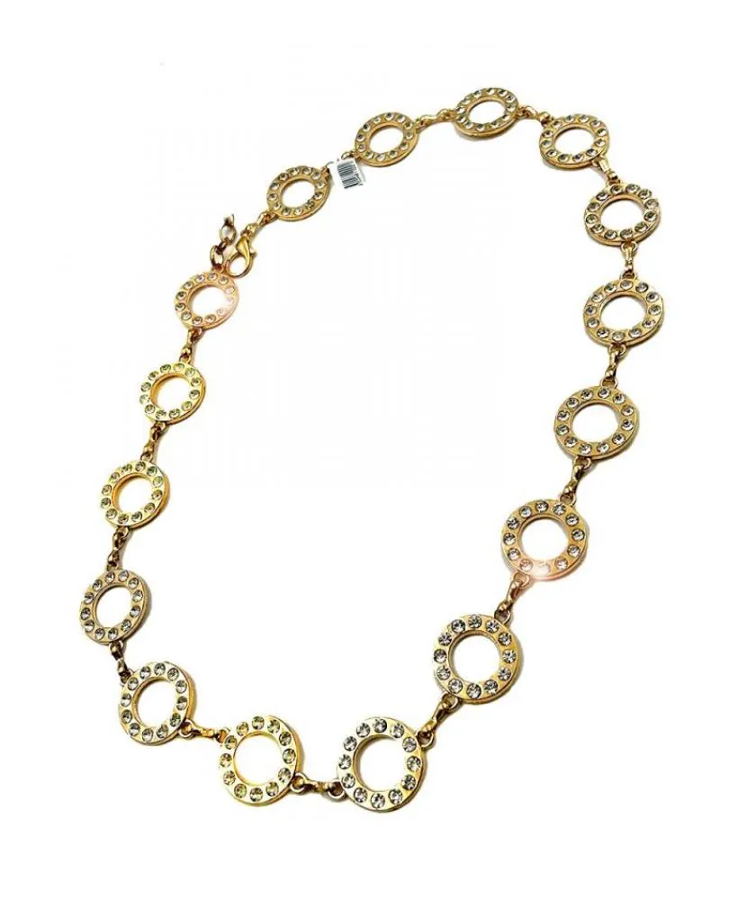 CINTURONES DORADOS DE FIESTA CON CADENA CIRCULOS Y CRISTAL ESPECIAL BODAS, NOCHE Y EVENTOS