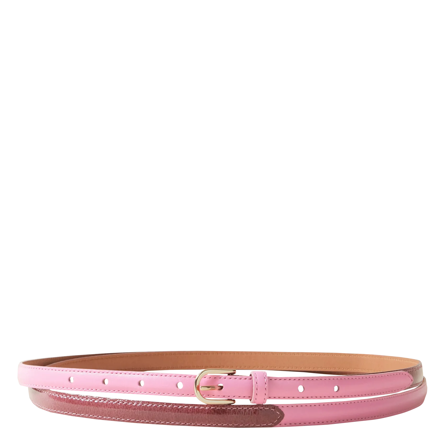 CLAUDIE PIERLOT Cinturón de cuero fino Daughter en rosa