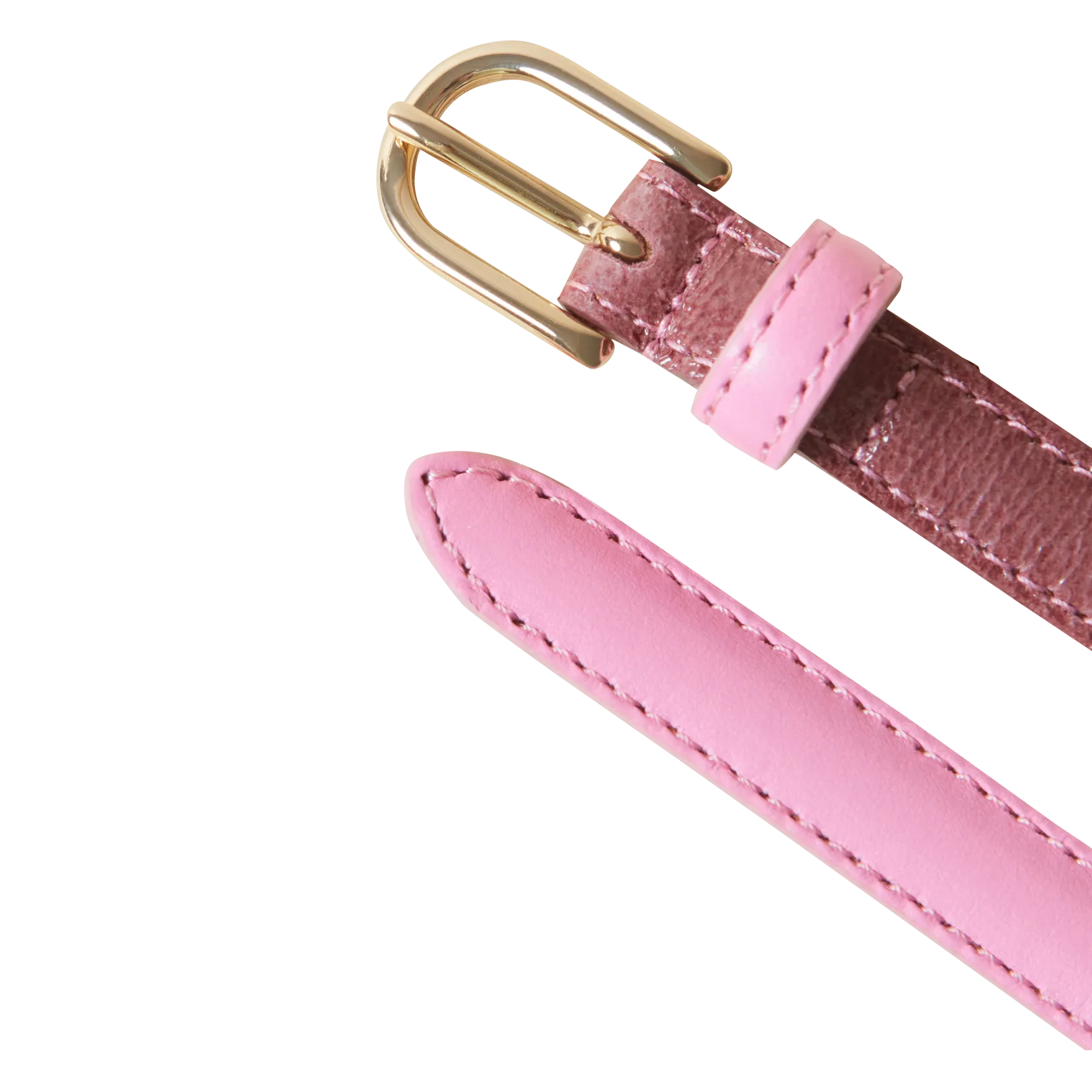 CLAUDIE PIERLOT Cinturón de cuero fino Daughter en rosa