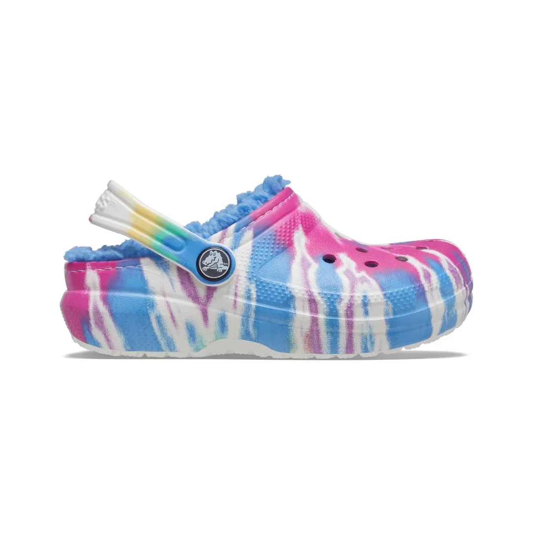 Clogs Crocs Classic Lined Tiedye Graphic Kids Powder Blue/Multi