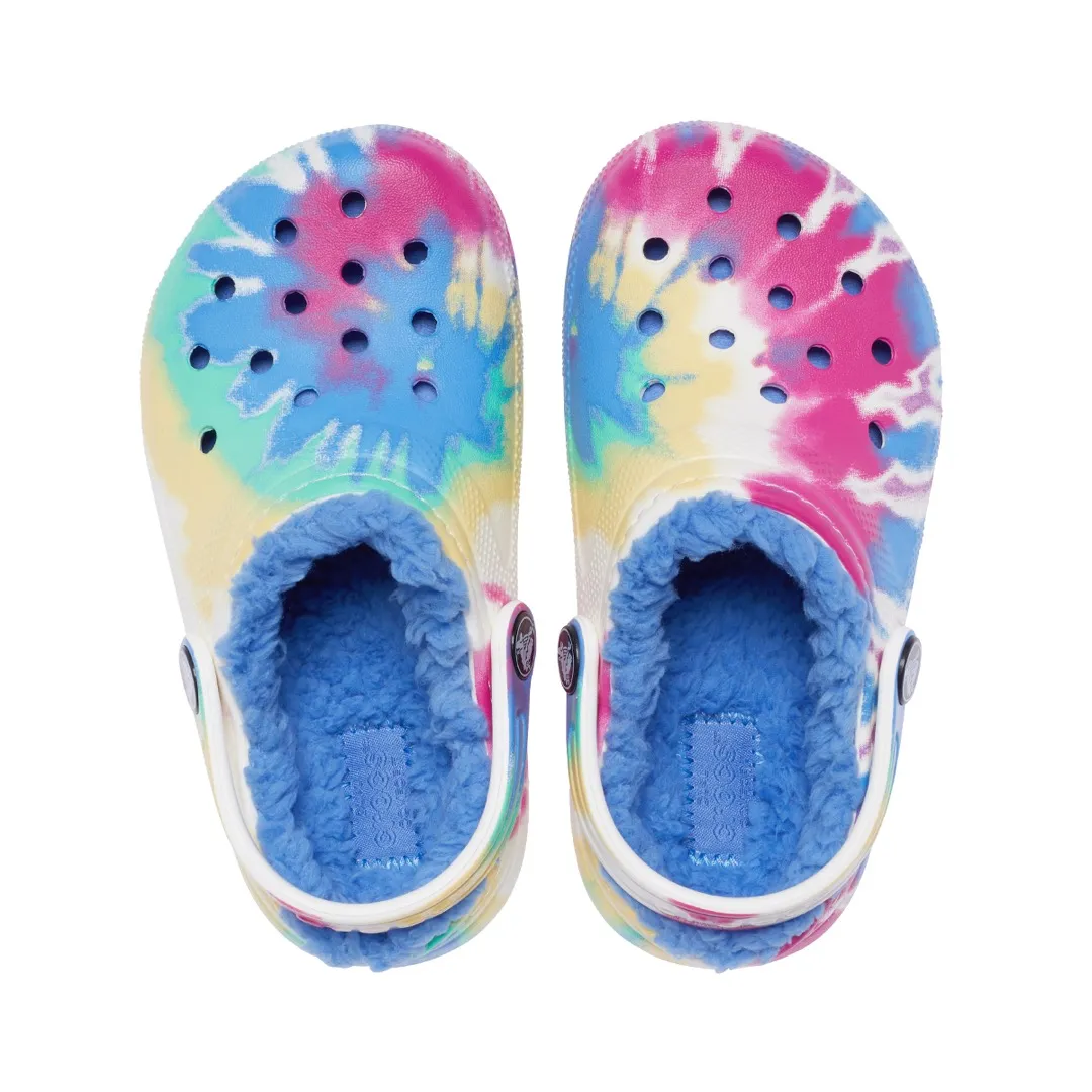 Clogs Crocs Classic Lined Tiedye Graphic Kids Powder Blue/Multi