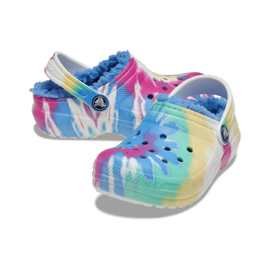 Clogs Crocs Classic Lined Tiedye Graphic Kids Powder Blue/Multi