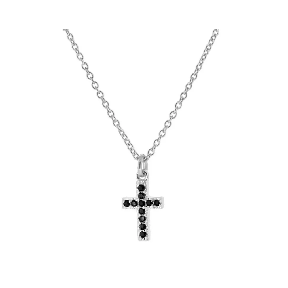 Collar Cruz Circonitas Negras