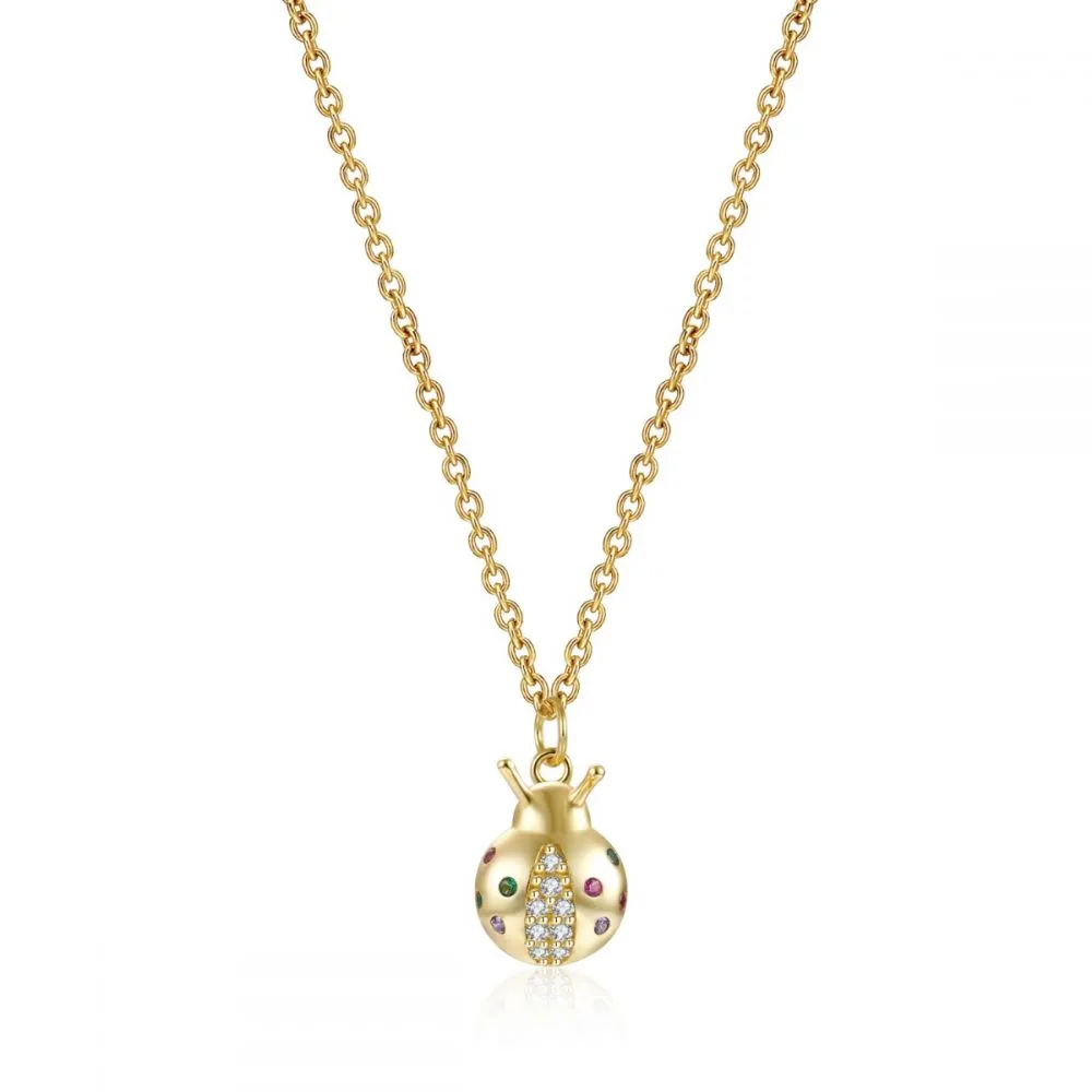 Collar en Plata de Mariquita Colors Gold