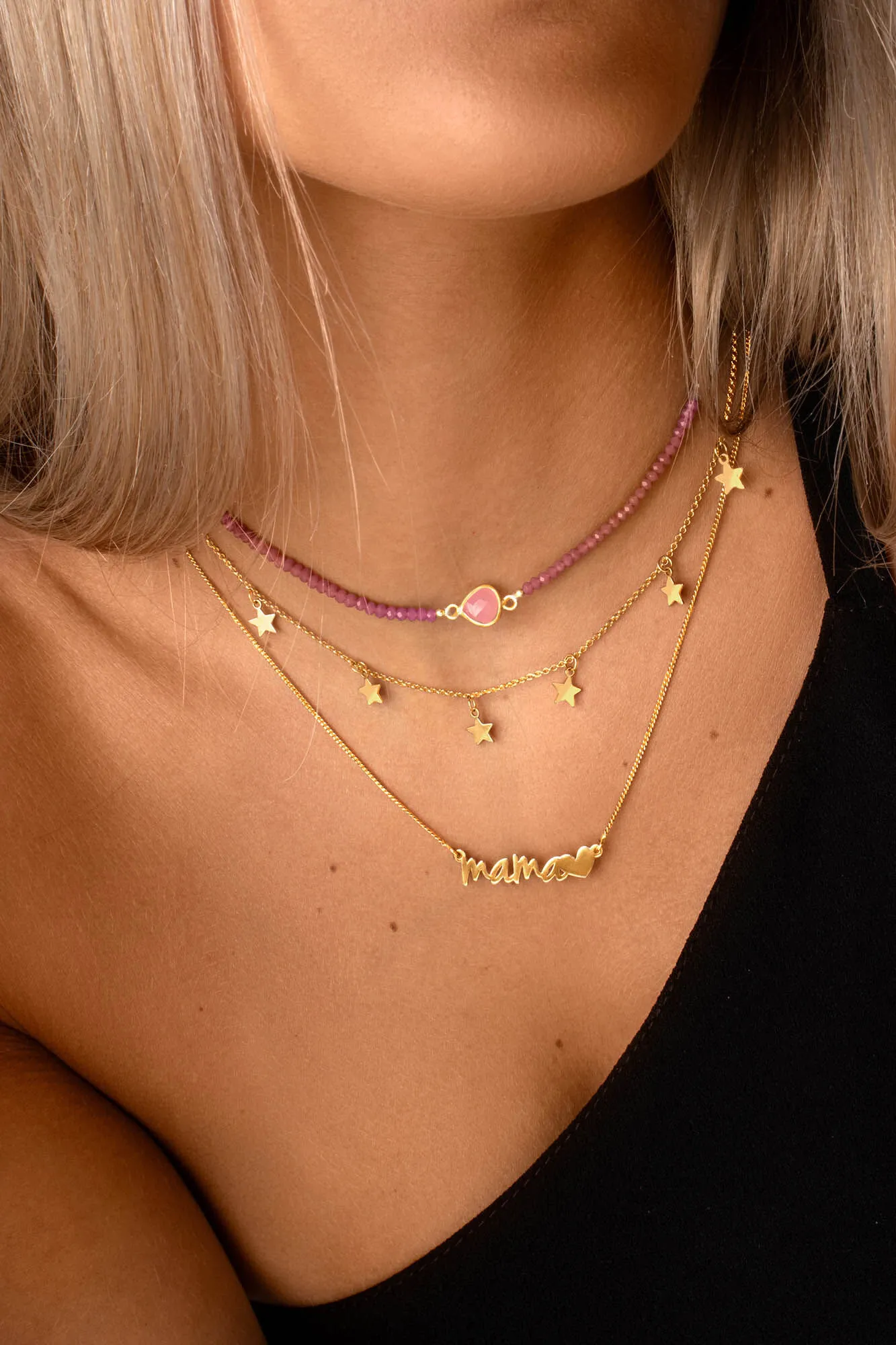 Collar Mamá Heart Oro