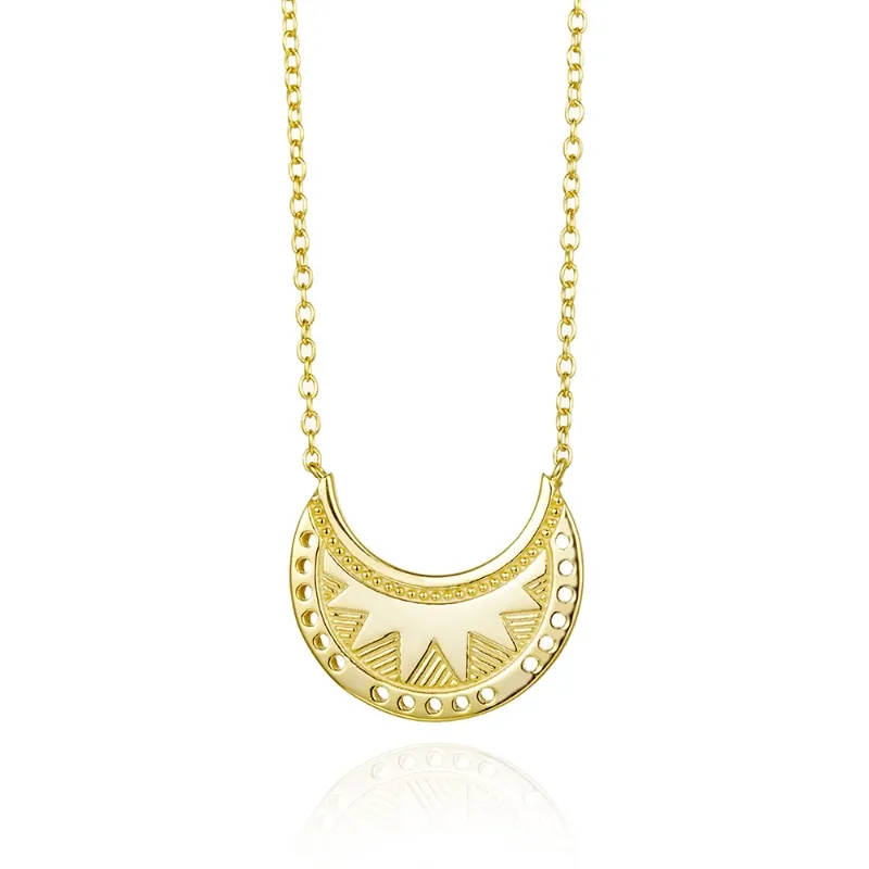 Collar Plata Luna y Sol Gold