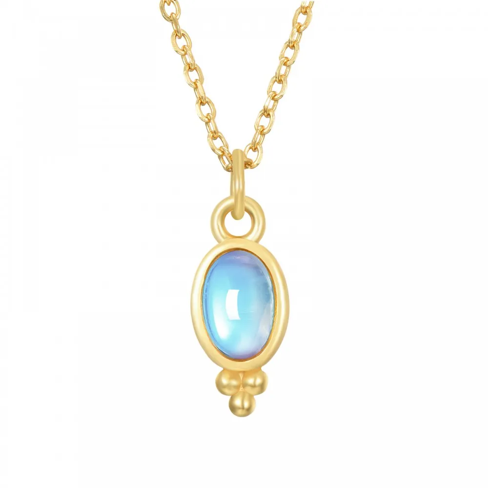 Collar Sanya Piedra Luna Oro