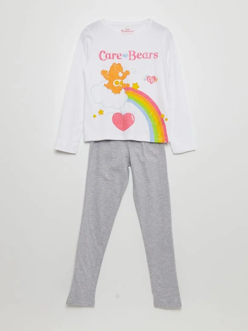 CONJUNTO DE PIJAMA 'OSOS AMOROSOS' CON CAMISETA + PANTALóN  2 PIEZAS  BLANCO