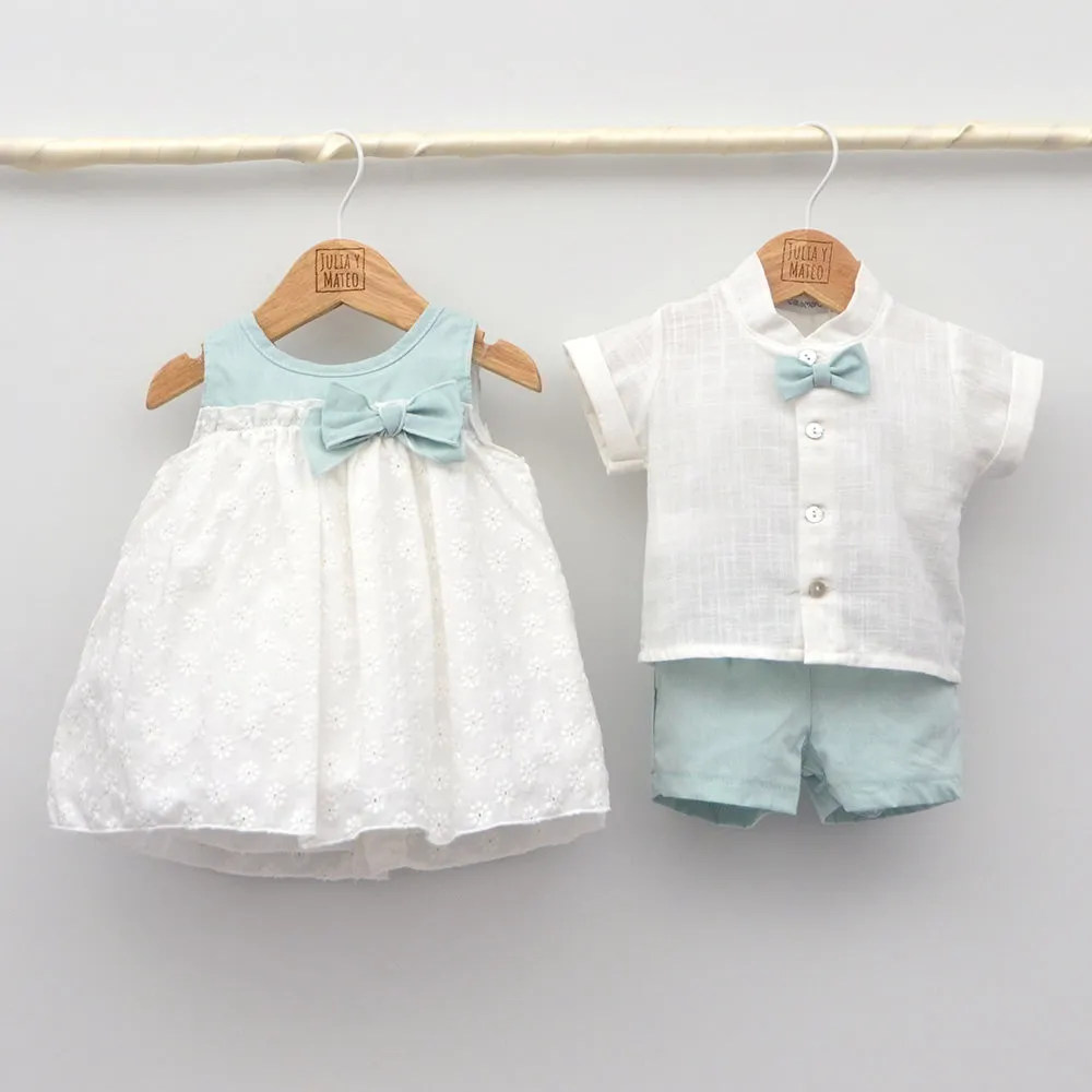 Conjunto nio Tokio con pololo lino y camisa con pajarita