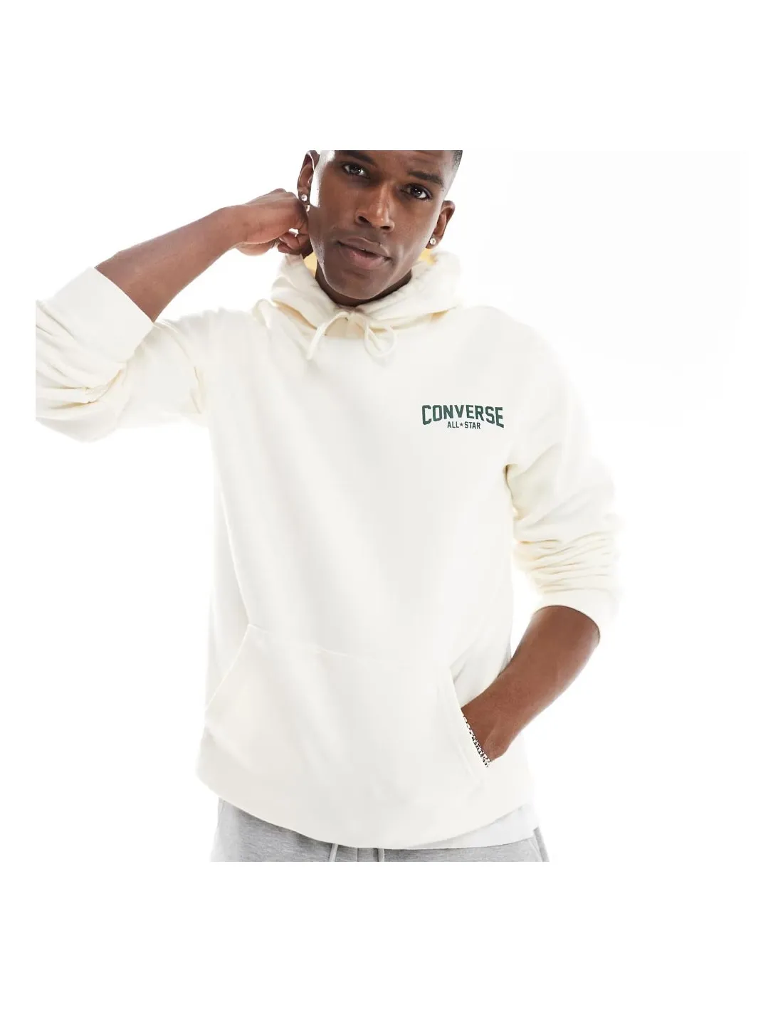 CONVERSE RETRO CHUCK GRAPHIC HOODIE EGRET