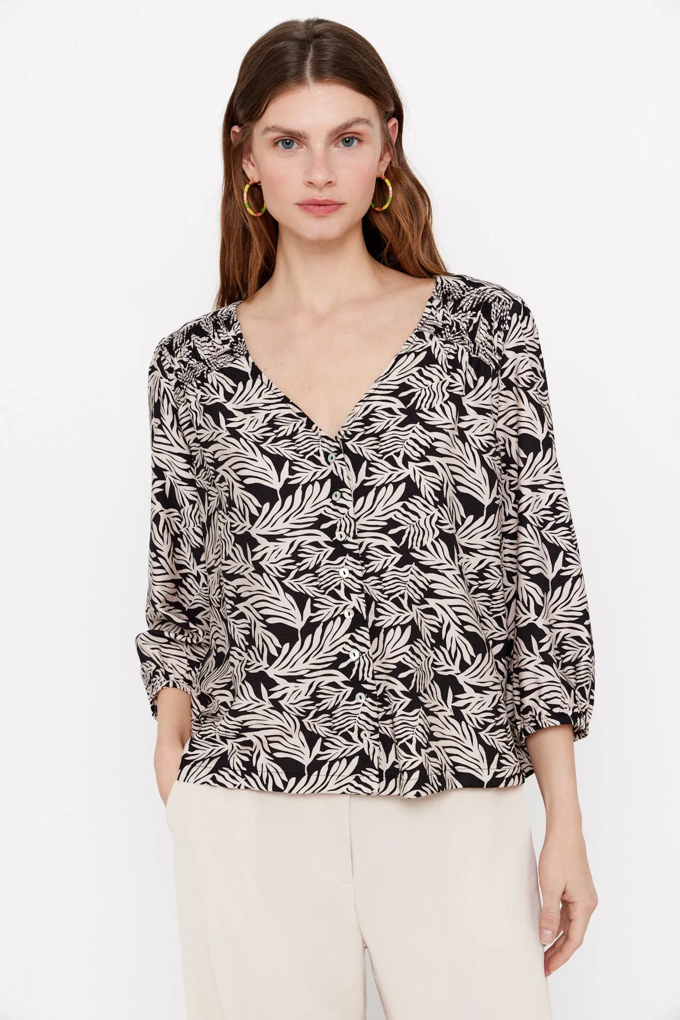 Cortefiel Blusa escote pico