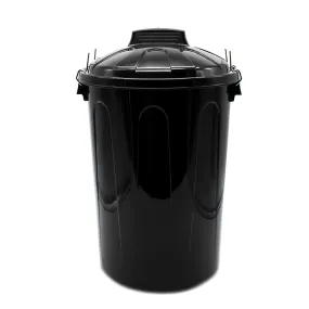 Cubo Basura Plastico Comunidad Con Tapa 51 Litros Negro