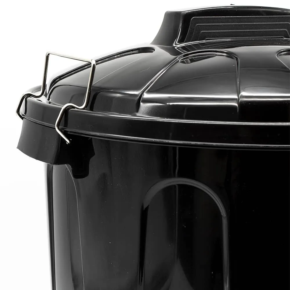 Cubo Basura Plastico Comunidad Con Tapa 51 Litros Negro