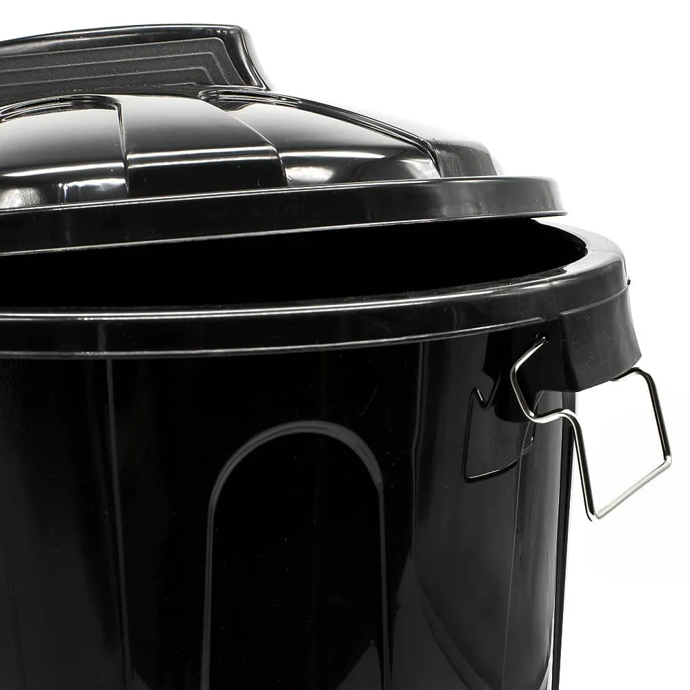 Cubo Basura Plastico Comunidad Con Tapa 51 Litros Negro