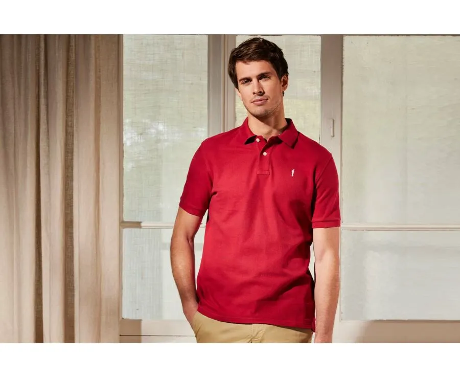 DARK RED MEN'S POLO SHIRT  ANDY II