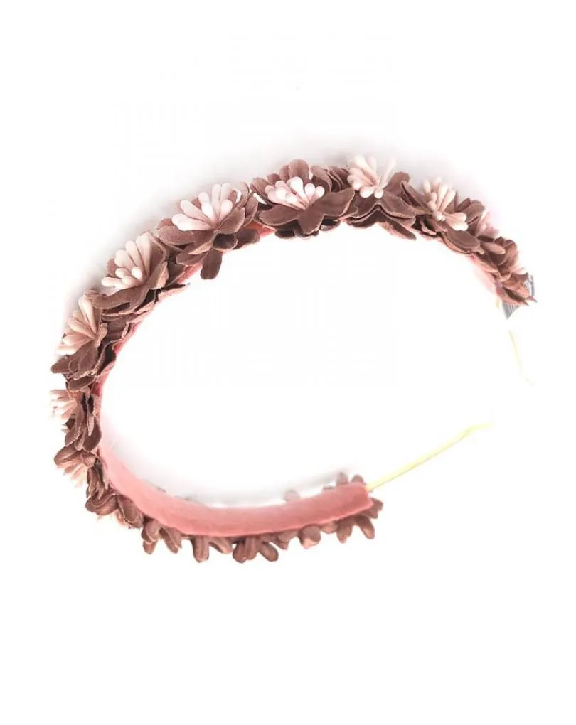 DIADEMAS ROSAS MAQUILLAJE PARA BODAS Y EVENTOS CON FLORECILLAS