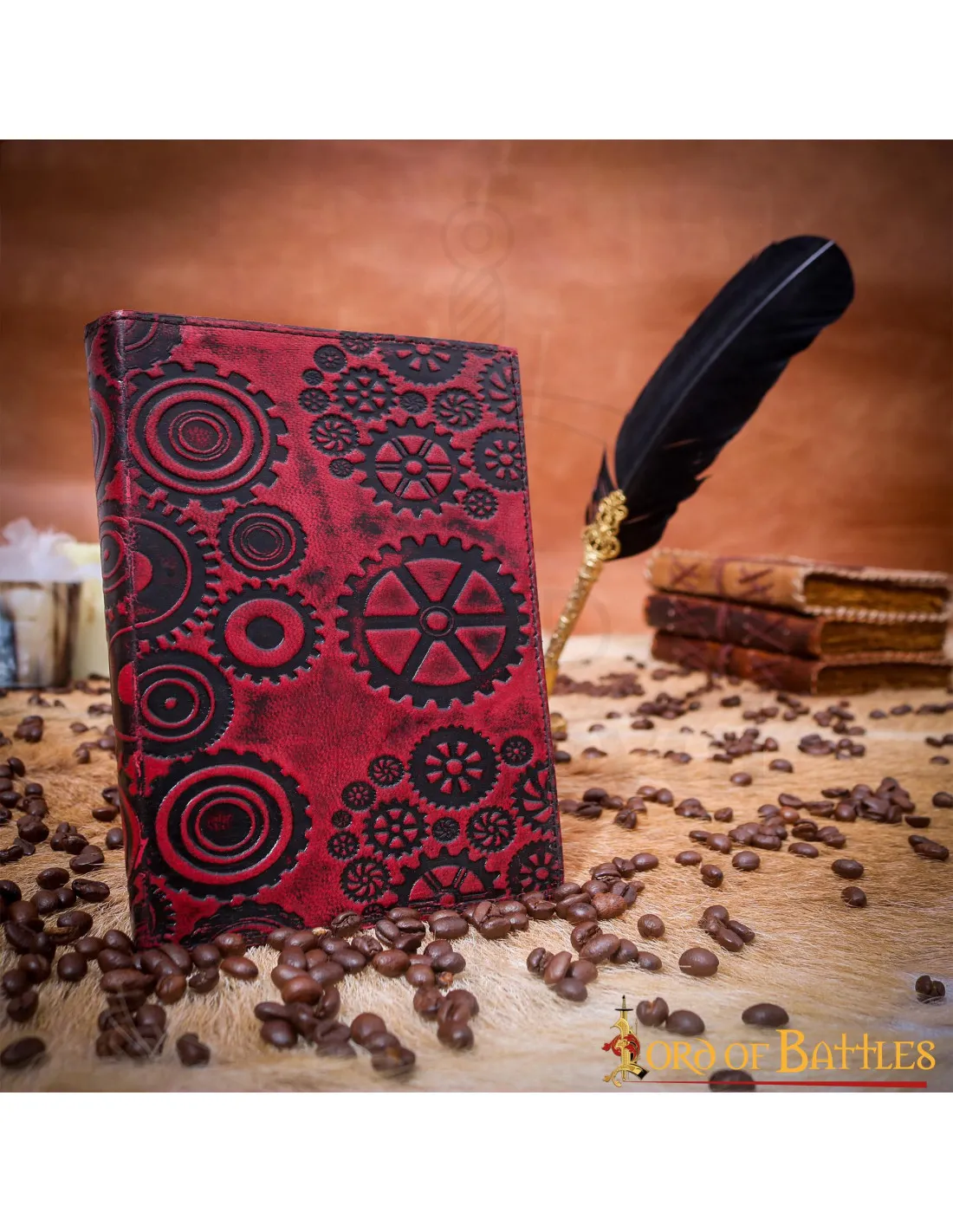 Diario de notas SteamPunk hecho en cuero