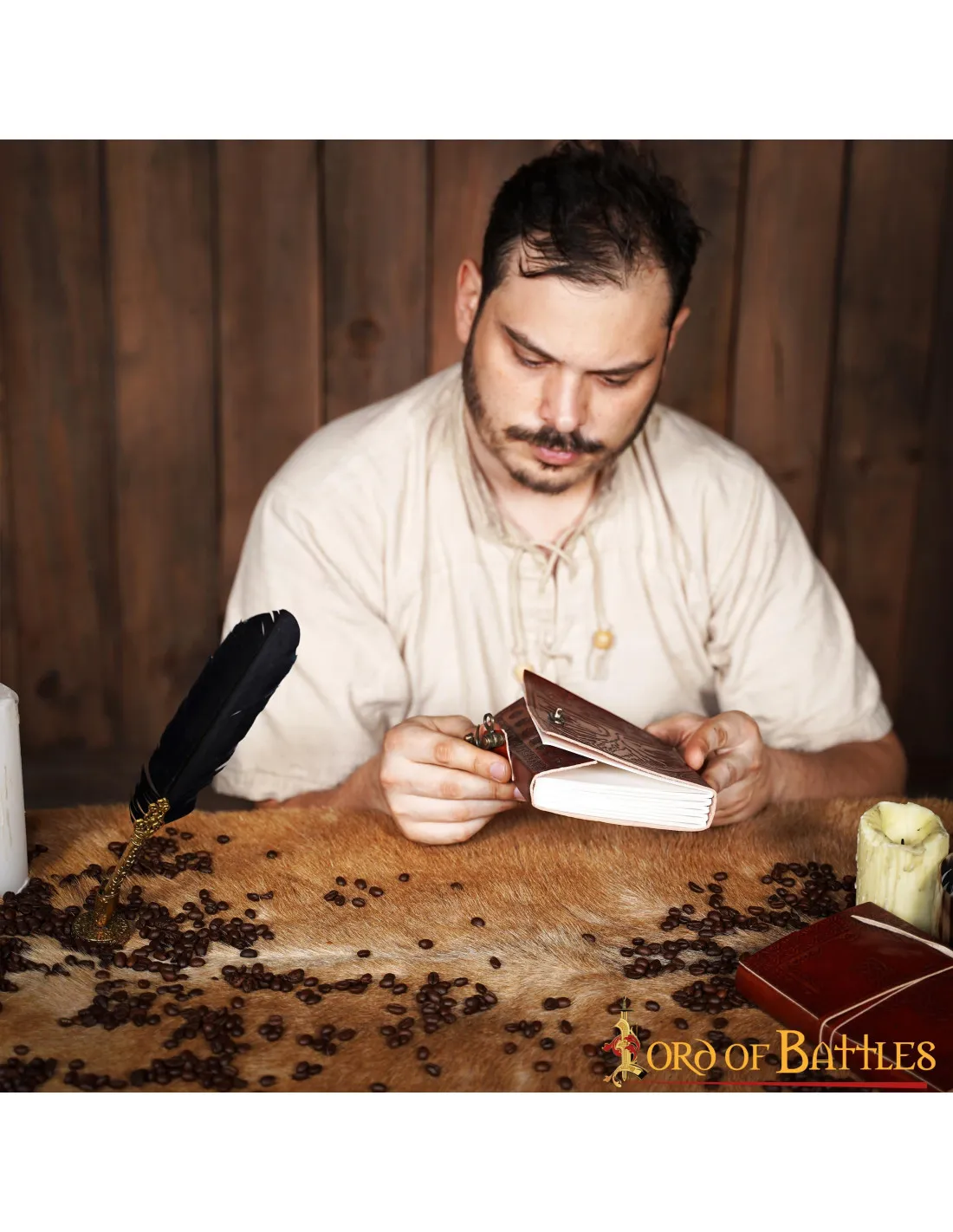 Diario medieval árbol de la vida con cierre