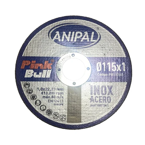 Disco corte ANIPAL Pink Bull ø 115×1 Inoxidable