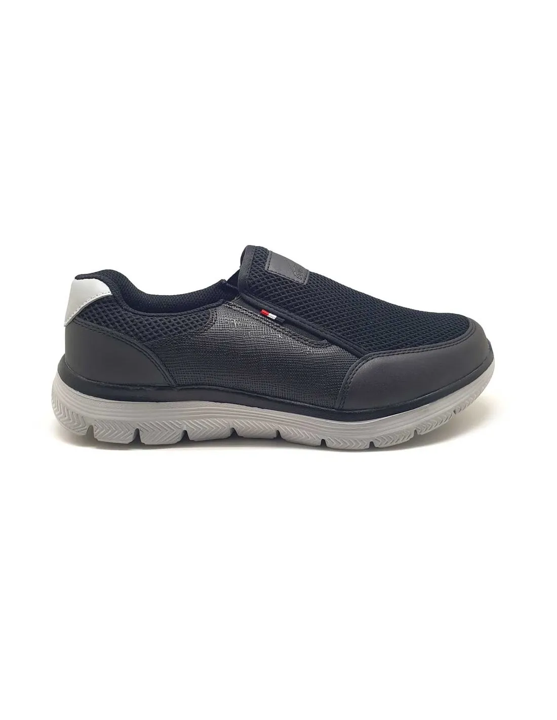 DOUBLE MEMORY DEPORTIVA HOMBRE SLIPON NEGRO CON PLANTILLA MEMORY FOAM M9812NEGRO