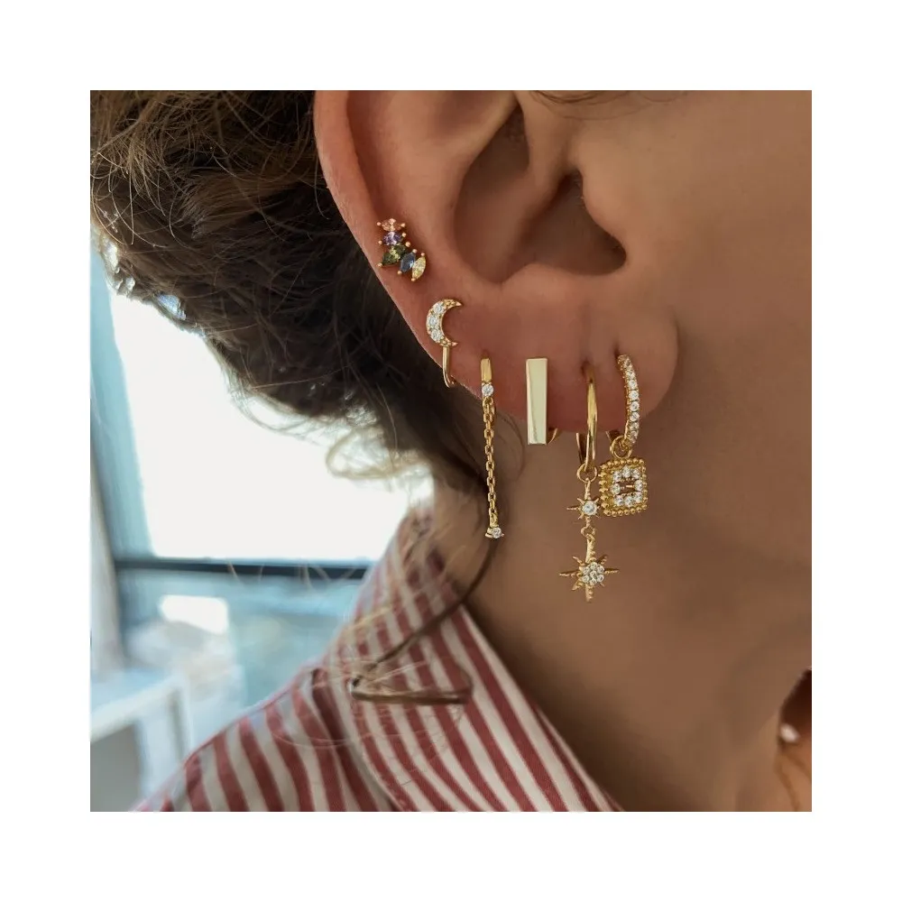 Ear Cuff Afrodita Moon Circonitas Oro