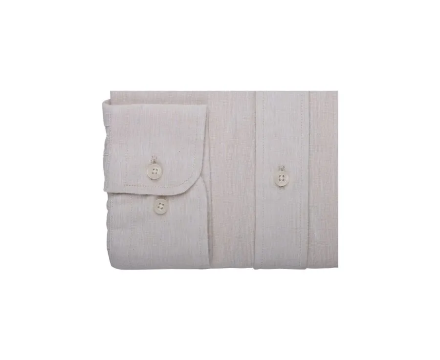 ECRU CHAMBRAY LONG SLEEVE COTTON LINEN SHIRT  COLTEN