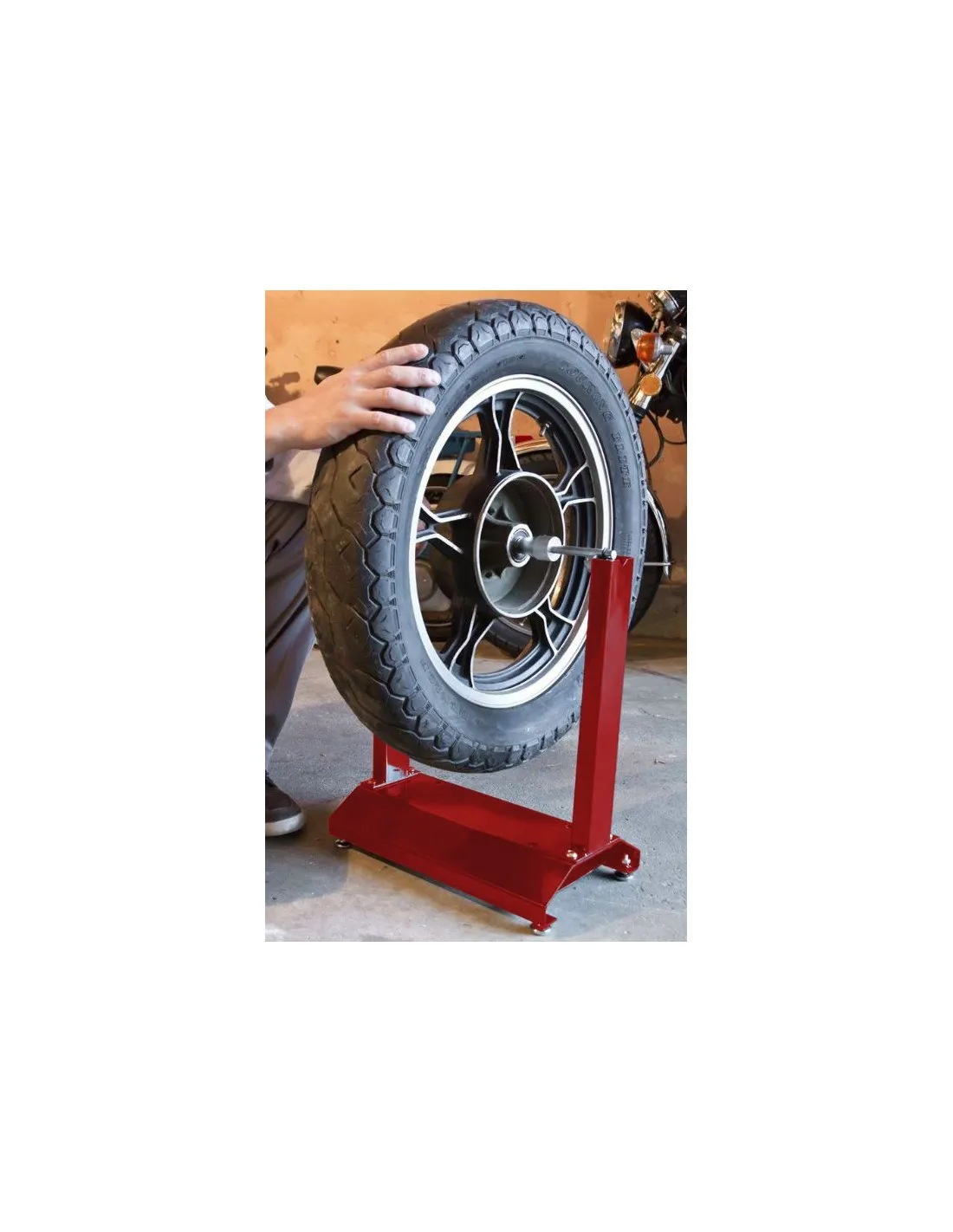 Equilibradora manual para ruedas de motos