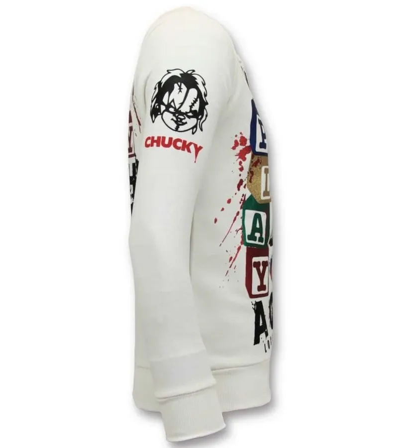 ES EXCLUSIVO DE LOS HOMBRES  CHUCKY CHILDS PLAY  BLANCO