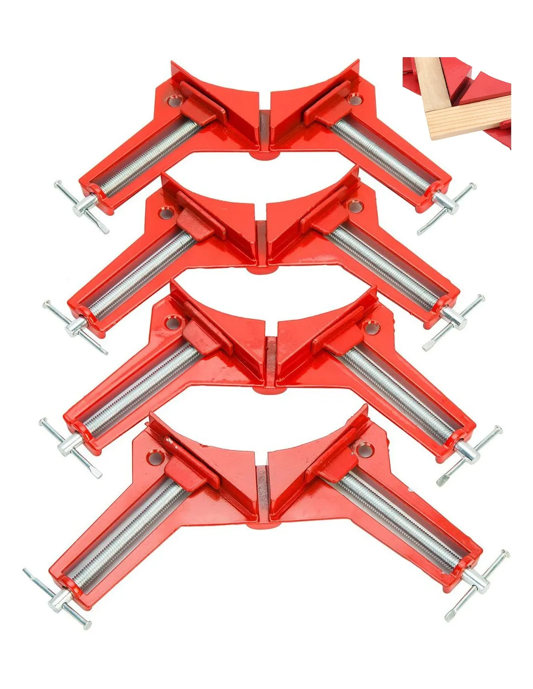 Escuadra Sargento en angulo para soldar esquinas y angulos (compatible con metales) Modelo BASIC, 4 unidades